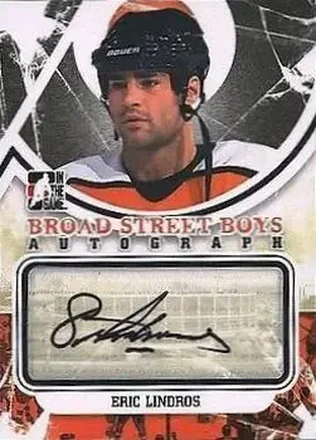 2011-12 In The Game Broad Street Boys - Autographs Black #A-EL - Eric Lindros - Philadelphia Flyers