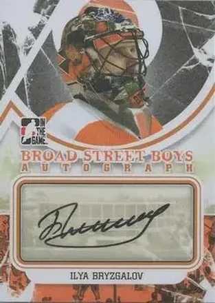 2011-12 In The Game Broad Street Boys - Autographs Black #A-IB - Ilya Bryzgalov - Philadelphia Flyers