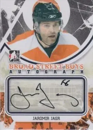2011-12 In The Game Broad Street Boys - Autographs Black #A-JJ - Jaromir Jagr - Philadelphia Flyers