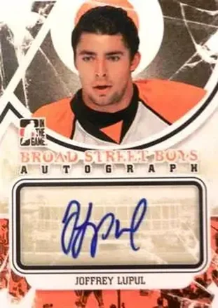 2011-12 In The Game Broad Street Boys - Autographs Black #A-JL - Joffrey Lupul - Philadelphia Flyers
