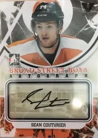2011-12 In The Game Broad Street Boys - Autographs Black #A-SC - Sean Couturier - Philadelphia Flyers