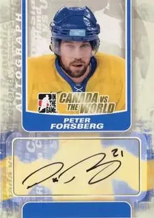 2011-12 In The Game Canada vs. The World #A-PF - Peter Forsberg - Sweden