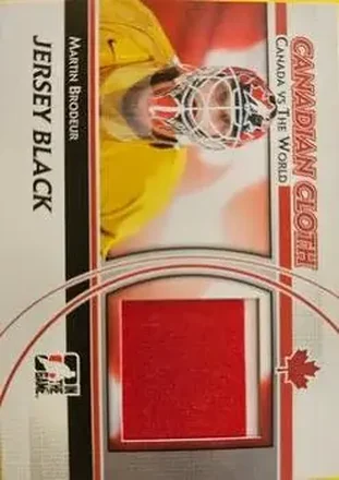 2011-12 In The Game Canada vs. The World - Canadian Cloth Jersey Black #CCM-04 - Martin Brodeur - Canada