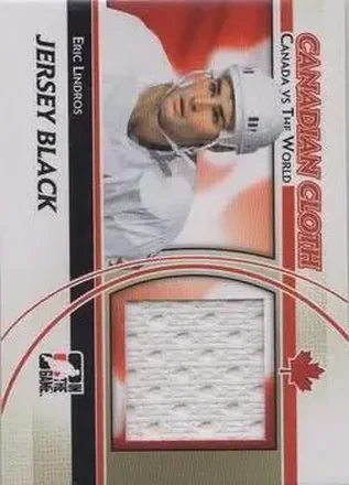 2011-12 In The Game Canada vs. The World - Canadian Cloth Jersey Black #CCM-15 - Eric Lindros - Canada