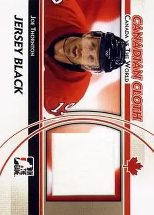 2011-12 In The Game Canada vs. The World - Canadian Cloth Jersey Black #CCM-27 - Joe Thornton - Canada