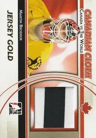 2011-12 In The Game Canada vs. The World - Canadian Cloth Jersey Gold #CCM-04 - Martin Brodeur - Canada