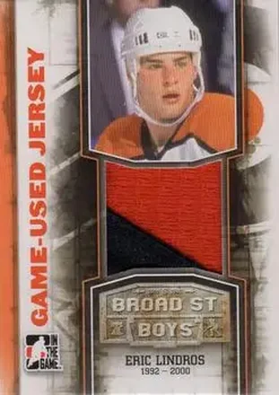 2011-12 In The Game Broad Street Boys - Game-Used Jerseys Orange #M-25 - Eric Lindros - Philadelphia Flyers