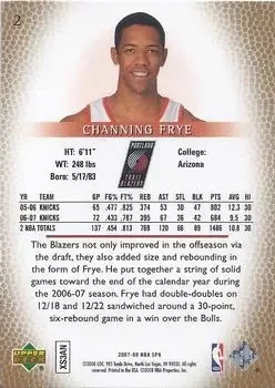 Back of Channing Frye