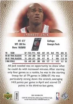 Back of Jarrett Jack