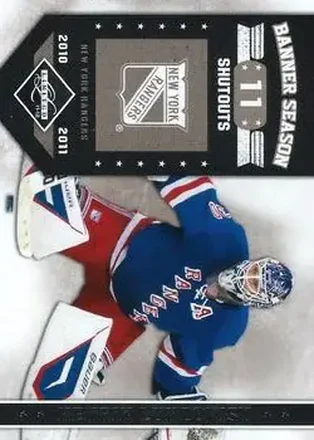 2011-12 Panini Limited - Banner Season #22 - Henrik Lundqvist - New York Rangers