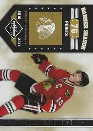 2011-12 Panini Limited - Banner Season Gold Spotlight #11 - Jonathan Toews - Chicago Blackhawks