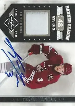 2011-12 Panini Limited - Banner Season Materials Prime Signatures #16 - Keith Yandle - Phoenix Coyotes