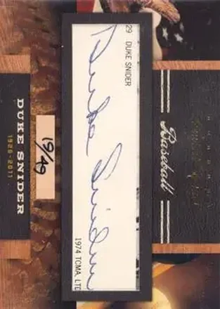 2011 Donruss Limited Cuts #94 - Edwin "Duke" Snider