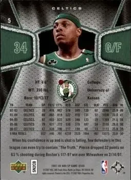 Back of Paul Pierce