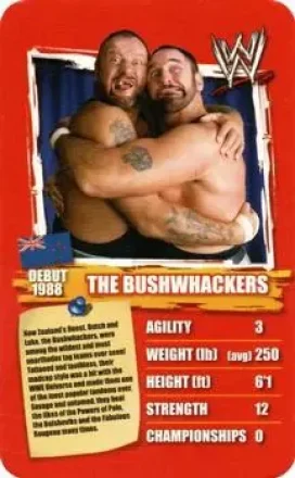 2011 Top Trumps Specials WWE All-Time Greats #NNO - The Bushwhackers (Butch & Luke)