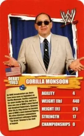 2011 Top Trumps Specials WWE All-Time Greats #NNO - Gorilla Monsoon