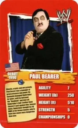 2011 Top Trumps Specials WWE All-Time Greats #NNO - Paul Bearer