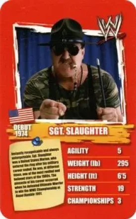 2011 Top Trumps Specials WWE All-Time Greats #NNO - Sergeant Slaughter