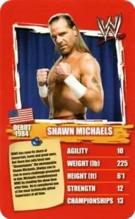 2011 Top Trumps Specials WWE All-Time Greats #NNO - Shawn Michaels