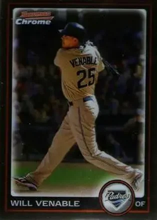 2010 Bowman Chrome #2 - Will Venable - San Diego Padres