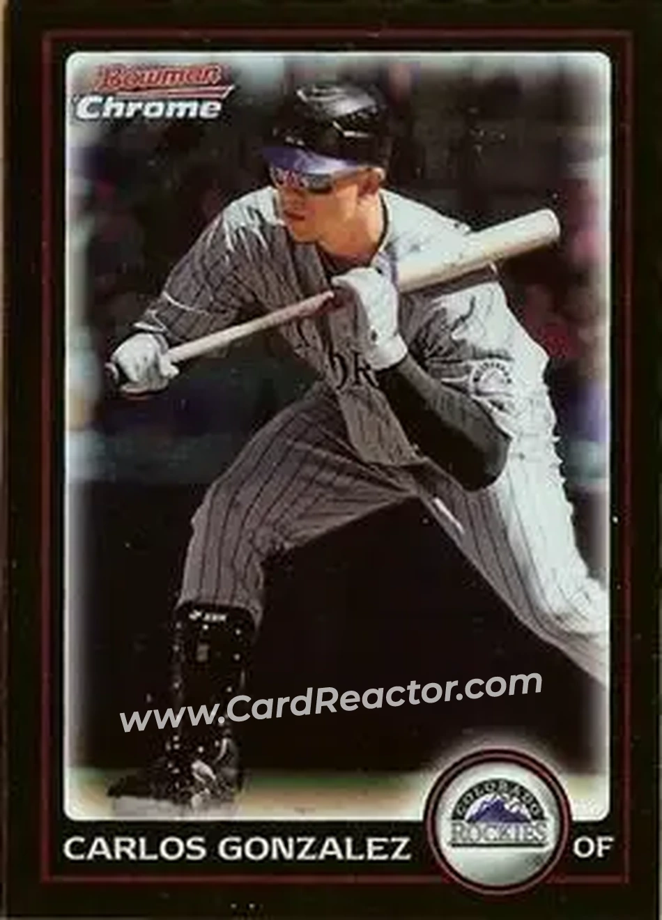 2010 Bowman Chrome #29 - Carlos Gonzalez - Colorado Rockies - Front
