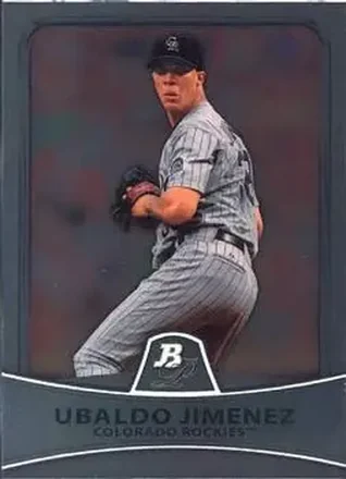 2010 Bowman Platinum #19 - Ubaldo Jimenez - Colorado Rockies