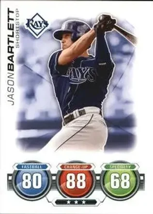 2010 Topps Attax #NNO - Jason Bartlett - Tampa Bay Rays