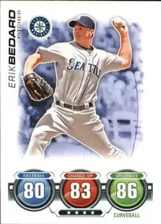 2010 Topps Attax #NNO - Erik Bedard - Seattle Mariners
