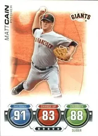 2010 Topps Attax #NNO - Matt Cain - San Francisco Giants