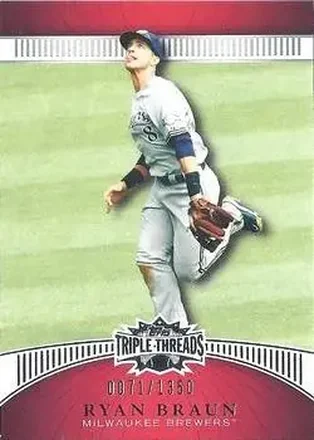 2010 Topps Triple Threads #8 - Ryan Braun - Milwaukee Brewers