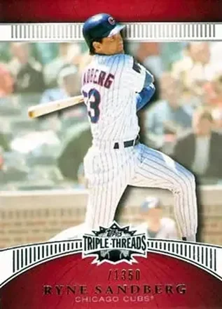 2010 Topps Triple Threads #9 - Ryne Sandberg - Chicago Cubs