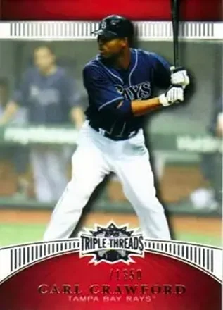 2010 Topps Triple Threads #18 - Carl Crawford - Tampa Bay Rays