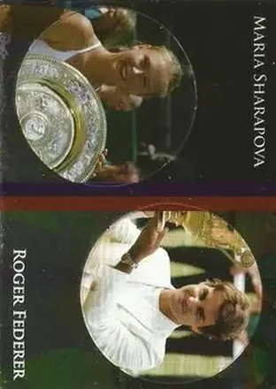 2011 Ace Authentic Match Point 2 - Dual Pogs #DP3 - Maria Sharapova - Roger Federer