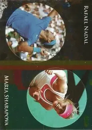 2011 Ace Authentic Match Point 2 - Dual Pogs #DP5 - Maria Sharapova - Rafael Nadal