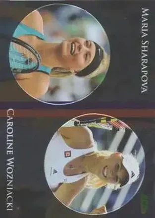 2011 Ace Authentic Match Point 2 - Dual Pogs #DP13 - Maria Sharapova - Caroline Wozniacki