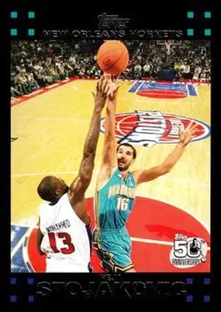 2007-08 Topps #26 - Peja Stojaković - New Orleans Hornets