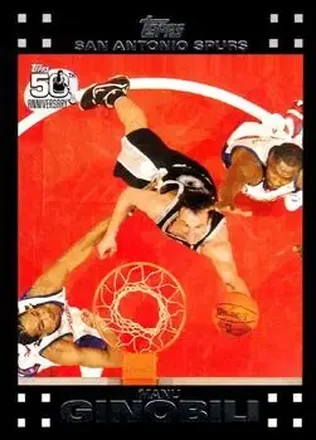 2007-08 Topps #57 - Manu Ginóbili - San Antonio Spurs