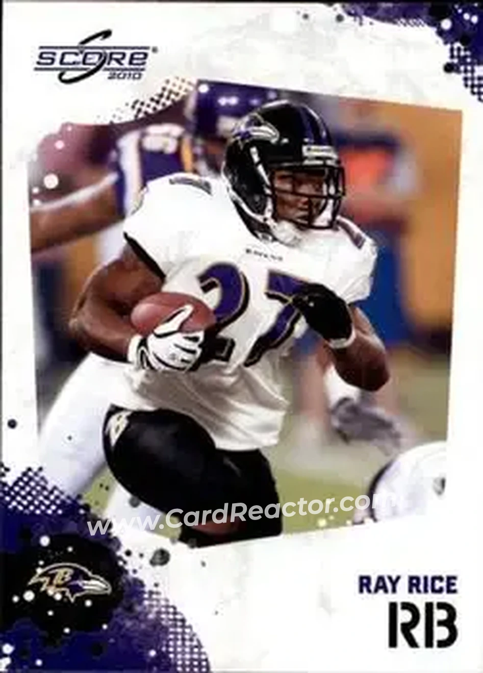 2010 Score #25 - Ray Rice - Baltimore Ravens - Front