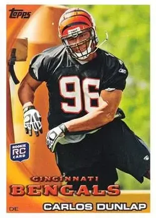 2010 Topps #9 - Carlos Dunlap - Cincinnati Bengals