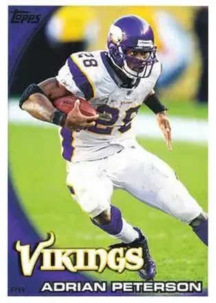 2010 Topps #10 - Adrian Peterson - Minnesota Vikings