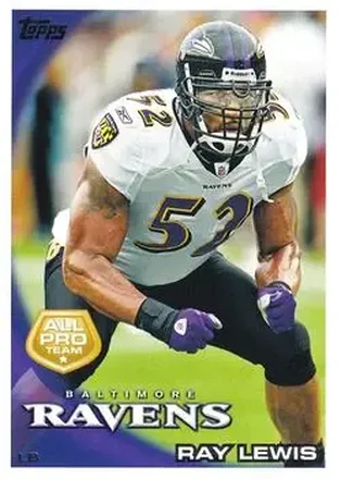 2010 Topps #25 - Ray Lewis - Baltimore Ravens