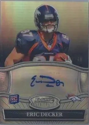 2010 Bowman Sterling - Black Refractors #BSRDR-ED - Eric Decker - Denver Broncos