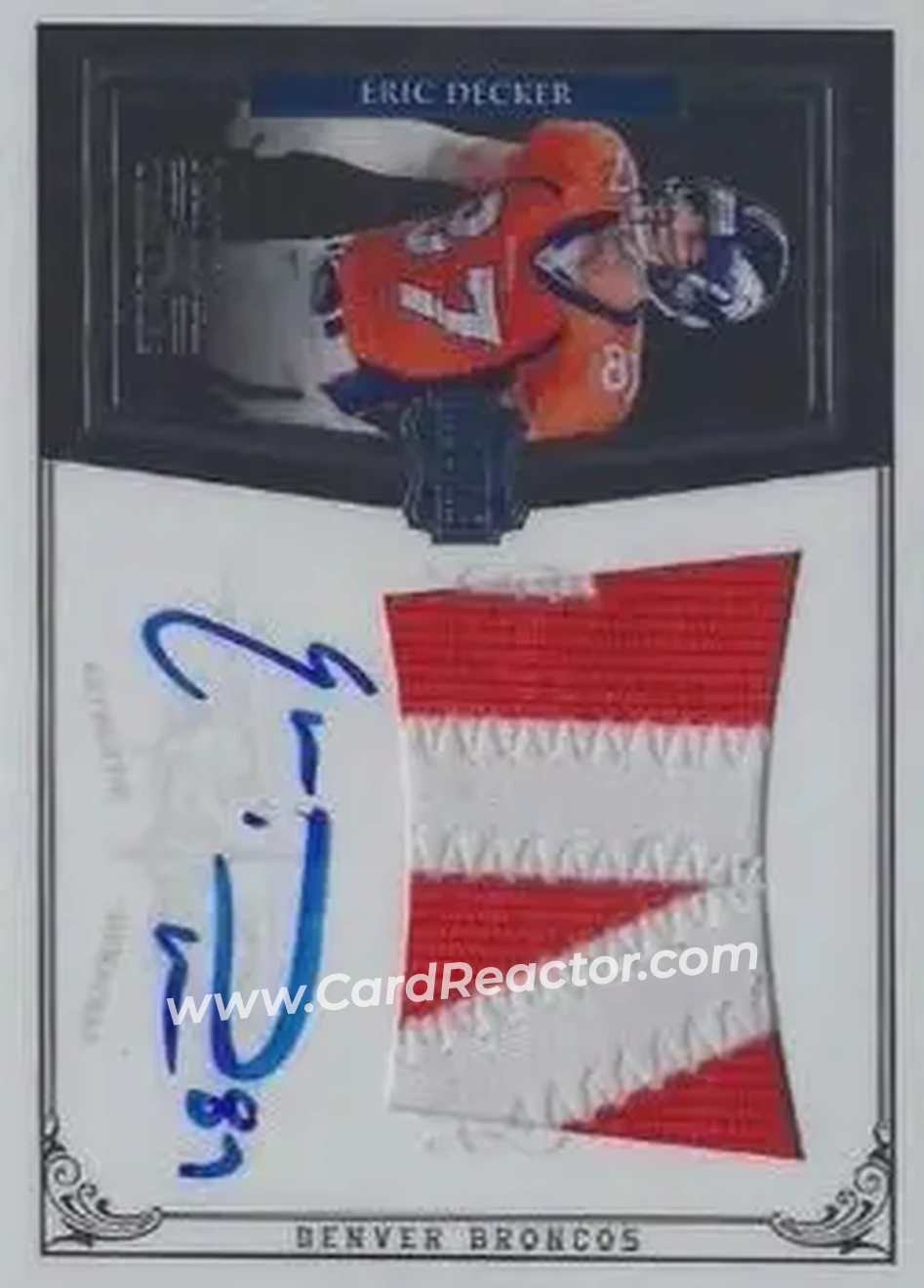 2010 Playoff National Treasures #314 - Eric Decker - Denver Broncos - Front
