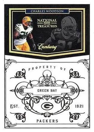 2010 Playoff National Treasures - Century Gold #51 - Charles Woodson - Green Bay Packers