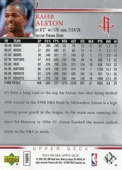 Back of Rafer Alston