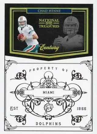 2010 Playoff National Treasures - Century Gold #77 - Chad Henne - Miami Dolphins