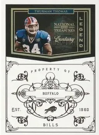2010 Playoff National Treasures - Century Gold #152 - Thurman Thomas - Buffalo Bills