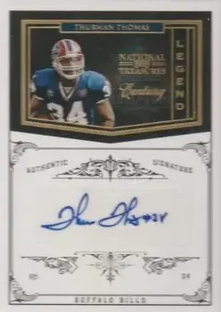 2010 Playoff National Treasures - Century Gold Signature #152 - Thurman Thomas - Buffalo Bills