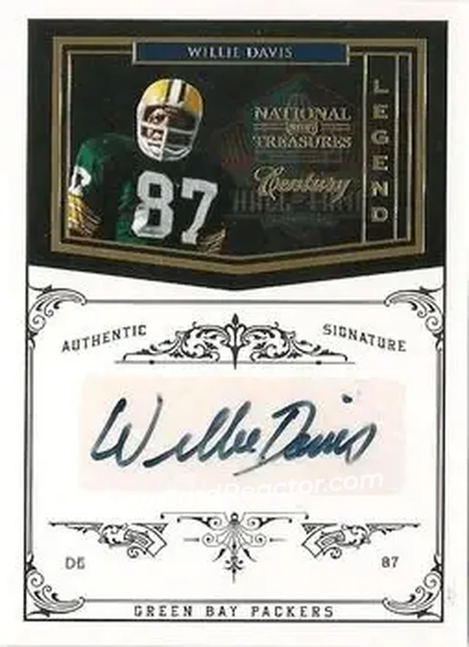 2010 Playoff National Treasures - Century Gold Signature #192 - Willie Davis - Green Bay Packers - Front