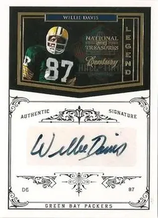 2010 Playoff National Treasures - Century Gold Signature #192 - Willie Davis - Green Bay Packers